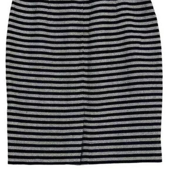 J.Crew Wool Blend Tweed Pencil Lined Mini Skirt Vertical Stripe 0 Navy Blue - Picture 8 of 15